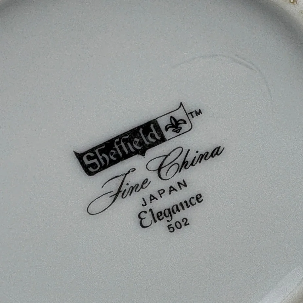 Sheffield Fine China Elegance 502 Coffee Pot & Lid Japan White Green Floral‎ Tea